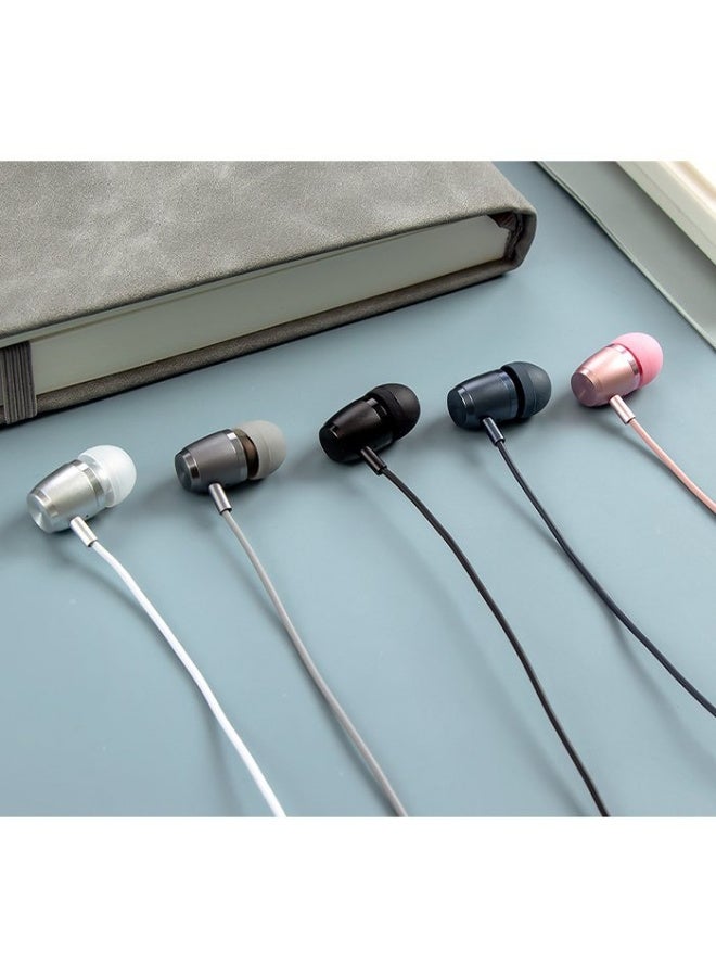 سماعة أذن داخلية سلكية بتصميم عصري قوي وميكروفون مدمج لعزل الضوضاء وصوت نقي عالي الدقة (Hi-Fi) - متوافقة مع جميع الأجهزة (3.5 ملم) - Image 2